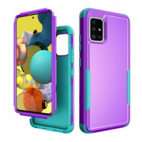3in1 Hybrid Heavy Duty Defender Rugged Armor Military Grade Case For SAMSUNG GALAXY A51 5G In Purple