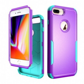 3in1 Hybrid Heavy Duty Defender Rugged Armor Case For APPLE IPHONE 7/8 PLUS  In Purple