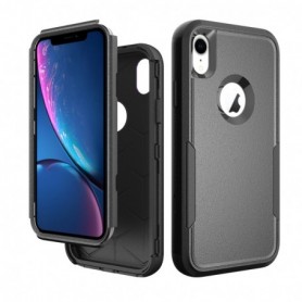 3in1 Hybrid Heavy Duty Defender Rugged Armor Case For APPLE IPHONE XR In Black