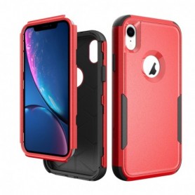 3in1 Hybrid Heavy Duty Defender Rugged Armor Case For APPLE IPHONE XR In Red