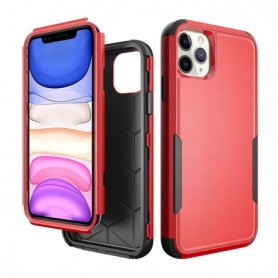 3in1 Hybrid Heavy Duty Defender Rugged Armor Case For APPLE IPHONE 11 PRO MAX In Red