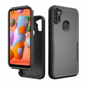 3in1 Hybrid Heavy Duty Defender Rugged Armor Military Grade Case For SAMSUNG GALAXY A11 In Black