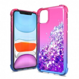 APPLE IPHONE 11 Shiny Flowing Glitter Liquid Bumper Case In Pink