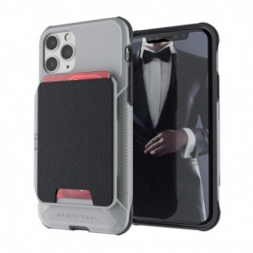 Exec4 Gray Leather Flip Wallet Case for Apple iPhone 11 Pro