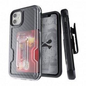 Iron Armor3  Black  Rugged Case + Holster with tempered glass for Apple iPhone 11