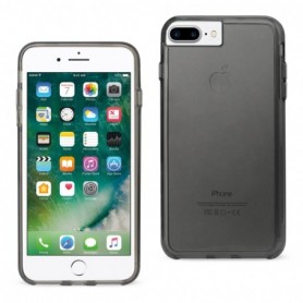iPhone 8 Plus/ 7 Plus Clear TPU Hard Protector Cover With Inner Extra Bumper In Clear Gray