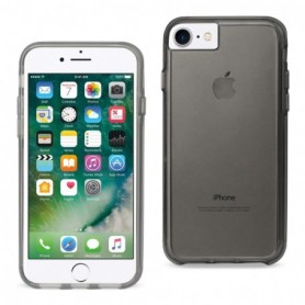 iPhone 7/8/SE2 Transparent TPU Hard Protector Cover With Inner Extra Bumper In Clear Gray