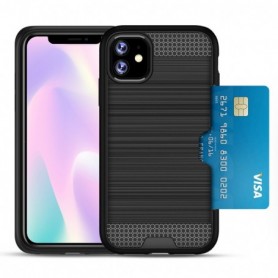 iPhone 11 SLIM ARMOR HYBRID CASE WITH CARD HOLDER IN BLACK