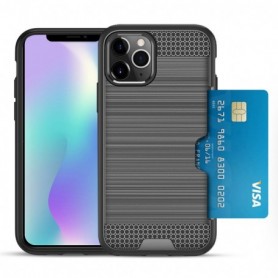iPhone 11 PRO MAX SLIM ARMOR HYBRID CASE WITH CARD HOLDER IN GRAY
