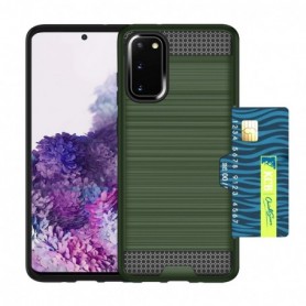 SAMSUNG GALAXY S20 SLIM ARMOR HYBRID CASE WITH CARD HOLDER IN GREEN