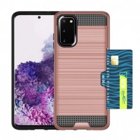 SAMSUNG GALAXY S20 SLIM ARMOR HYBRID CASE WITH CARD HOLDER IN ROSE GOLD