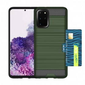 SAMSUNG GALAXY S20 PLUS SLIM ARMOR HYBRID CASE WITH CARD HOLDER IN GREEN