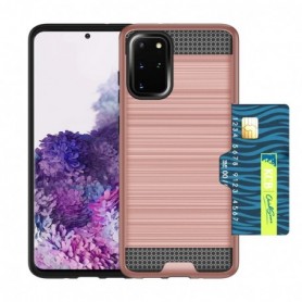 SAMSUNG GALAXY S20 PLUS SLIM ARMOR HYBRID CASE WITH CARD HOLDER IN ROSE GOLD