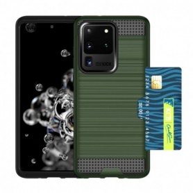 SAMSUNG GALAXY S20 ULTRA SLIM ARMOR HYBRID CASE WITH CARD HOLDER IN GREEN