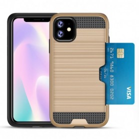 iPhone 11  SLIM ARMOR HYBRID CASE WITH CARD HOLDER IN GOLD