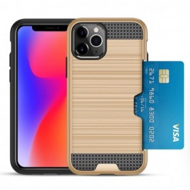 iPhone 11 PRO SLIM ARMOR HYBRID CASE WITH CARD HOLDER IN GOLD