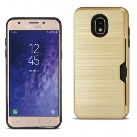 Samsung J3(2018) Slim Armor Hybrid Case With Card Holder In Gold