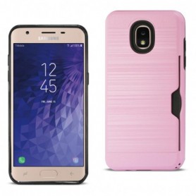 Samsung J3(2018) Slim Armor Hybrid Case With Card Holder In Pink