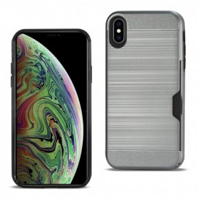 iPhone XS Max Slim Armor Hybrid Case With Card Holder In Gray