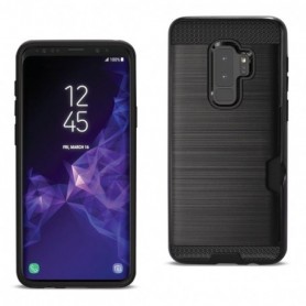 Samsung Galaxy S9 Plus Slim Armor Hybrid Case With Card Holder In Black
