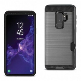 Samsung Galaxy S9 Plus Slim Armor Hybrid Case With Card Holder In Gray
