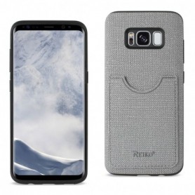 SAMSUNG GALAXY S8 EDGE/ S8 PLUS ANTI-SLIP TEXTURE PROTECTOR COVER WITH CARD SLOT IN BLACK