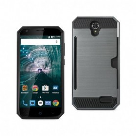 ZTE WARP 7/ Z959 SLIM ARMOR HYBRID CASE WITH CARD HOLDER IN GRAY
