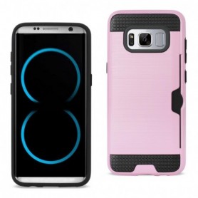 SAMSUNG GALAXY S8/ SM SLIM ARMOR HYBRID CASE WITH CARD HOLDER IN PINK