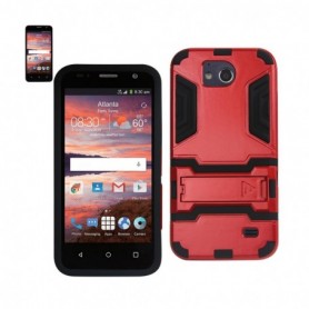 ZTE OVERTURE 2 KICKSTAND CASES-BLACK RED