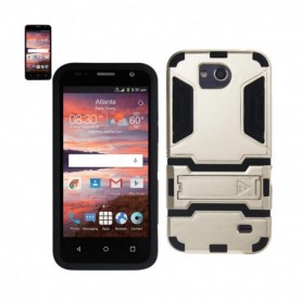 ZTE OVERTURE 2 KICKSTAND CASES-BLACK GOLD