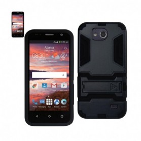 ZTE OVERTURE 2 KICKSTAND CASES-BLACK