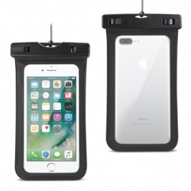 WATERPROOF CASE FOR IPHONE 6 PLUS/ 6S PLUS/ 7 PLUS OR 5.5" DEVICES WITH WRIST STRAP IN BLACK