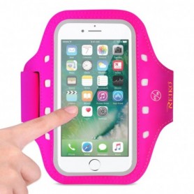 RUNNING SPORTS ARMBAND FOR IPHONE 7 PLUS/ 6S PLUS OR 5.5 INCHES DEVICE WITH LED IN PINK