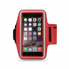 RUNNING ARMBAND WITH TOUCH SCREEN CASE 5.4X2.65X0.35 INCHES IN RED