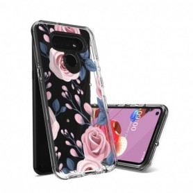 Pressed dried flower Design Phone case for LG k51 In Rose Gold