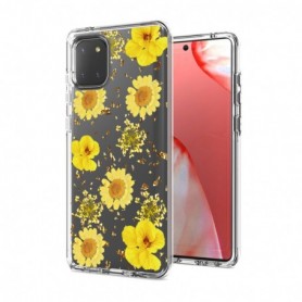 Pressed dried flower Design Phone case for  SAMSUNG GALAXY A81/Note 10 Lite/M60S In Yellow