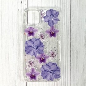 Pressed dried flower Design Phone case for MOTOROLA G8 FAST In Purple