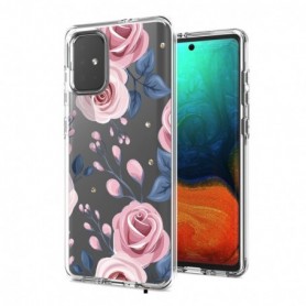 Pressed dried flower Design Phone case for SAMSUNG GALAXY A71 5G In Rose Gold