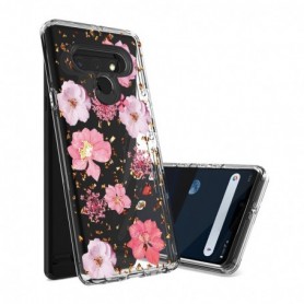 Pressed dried flower Design Phone case for LG Stylo 6 in Pink