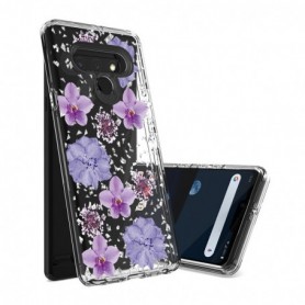 Pressed dried flower Design Phone case for LG Stylo 6 in Purple