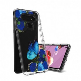 Pressed dried flower Design Phone case for LG k51 In Blue