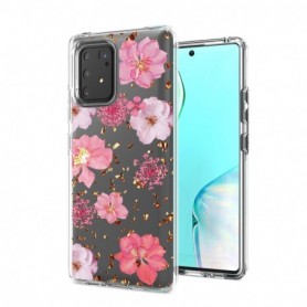 Pressed dried flower Design Phone case for SAMSUNG GALAXY A91/S10 Lite/M80S In Pink