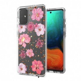 Pressed dried flower Design Phone case for SAMSUNG GALAXY A71 5G In Pink