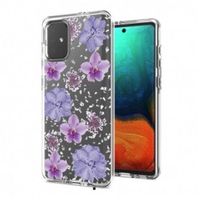 Pressed dried flower Design Phone case for SAMSUNG GALAXY A71 5G In Purple
