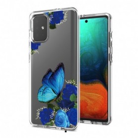 Pressed dried flower Design Phone case for SAMSUNG GALAXY A71 5G In Blue