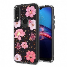 Pressed dried flower Design Phone case for MOTOROLA E7 (2020) In Pink