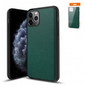 Premium PU Leather Outside and Flexible TPU Silicone Hybrid Slim Case for IPhone 11 PRO MAX