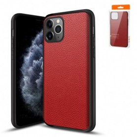 Premium PU Leather Outside and Flexible TPU Silicone Hybrid Slim Case for IPhone 11 PRO