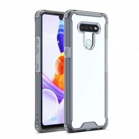 LG K51 High quality TPU Bumper and Clarity PC Case In Black
