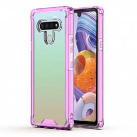 LG STYLO 6 High quality TPU Bumper and Clarity PC Case In Purple